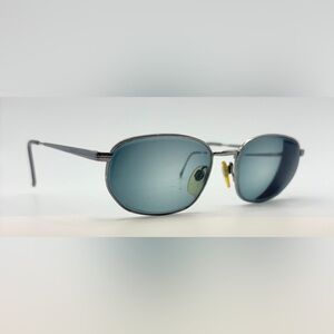 Vintage Luxottica LU1279 Gunmetal Oval Sunglasses Frames Only